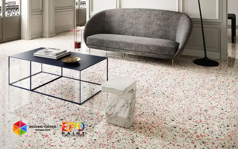 Sàn Terrazo Sỏi Polymer 