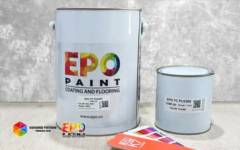 Mẫu sơn sàn Epoxy sử dụng hệ màu RAL
