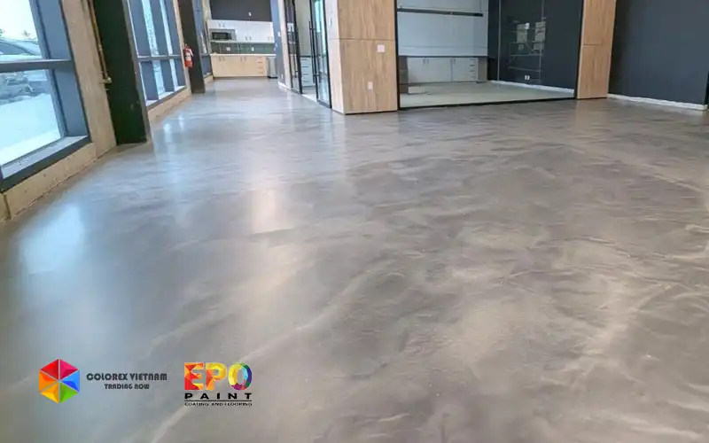 Sơn Sàn Epoxy Hiệu Ứng Bê Tông Độc Đáo
