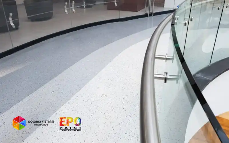 Thi công sơn chống trượt cho ramp dốc tầng hầm